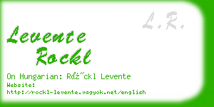 levente rockl business card